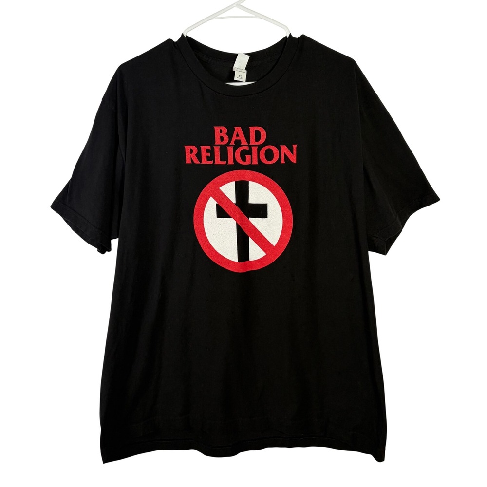 Bad Religion 2024 World Tour Graphic T-Shirt Black XL Tultex Crossbuster Logo